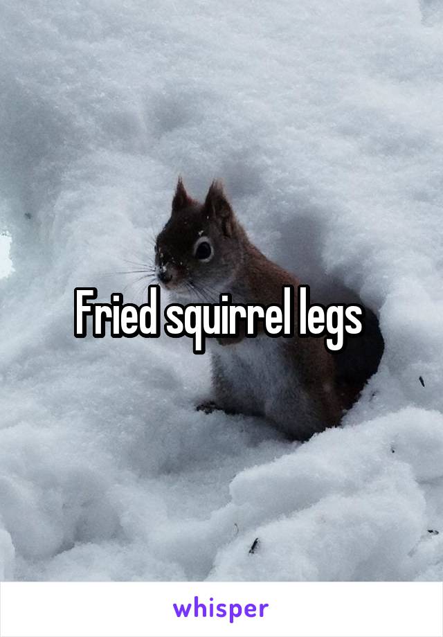 Fried squirrel legs 