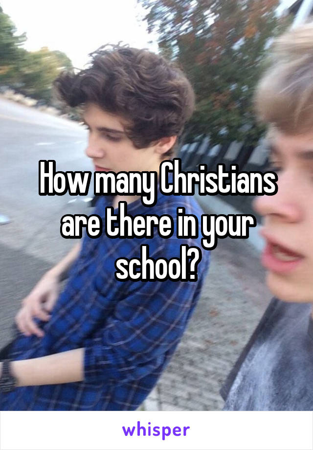 How many Christians are there in your school?