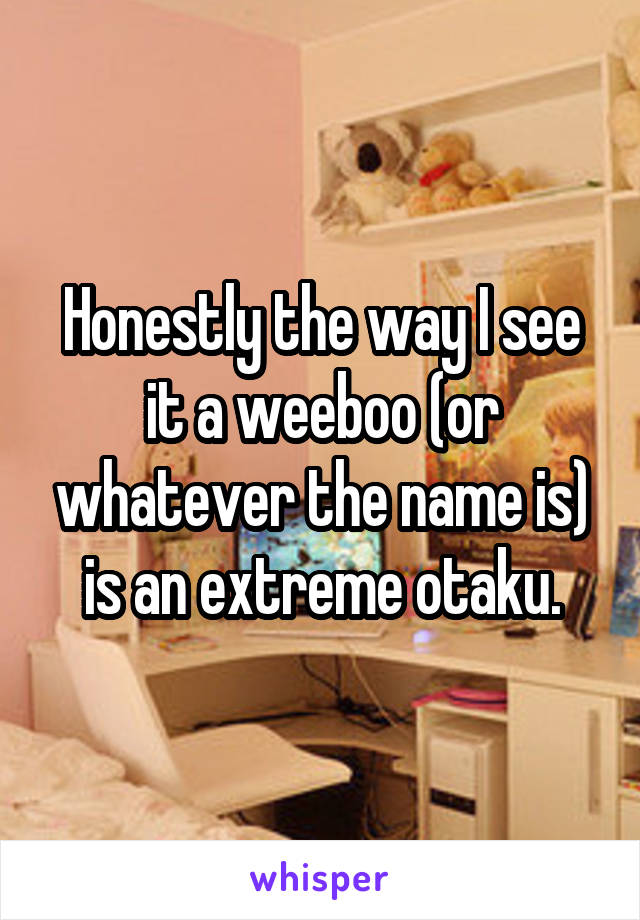 Honestly the way I see it a weeboo (or whatever the name is) is an extreme otaku.