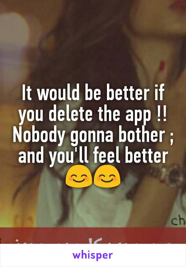 It would be better if you delete the app !!
Nobody gonna bother ; and you'll feel better
😊😊