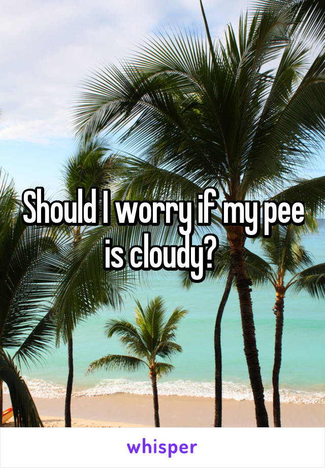 should-i-worry-if-my-pee-is-cloudy