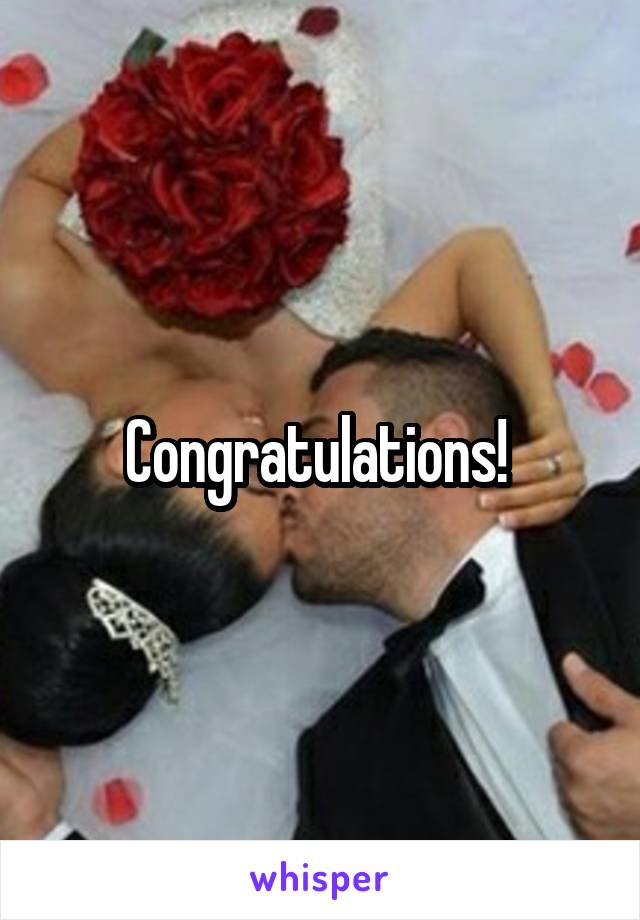 Congratulations! 