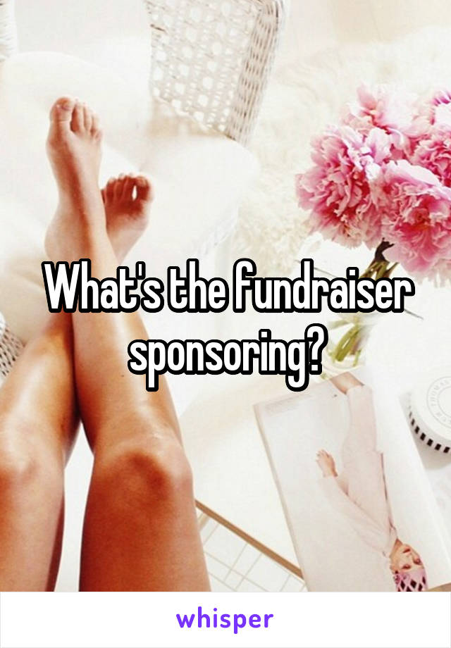 What's the fundraiser sponsoring?