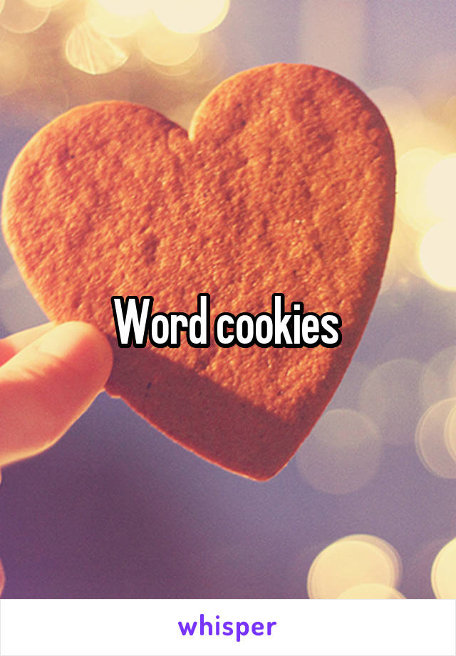 Word cookies 