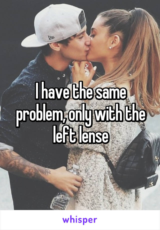 I have the same problem, only with the left lense