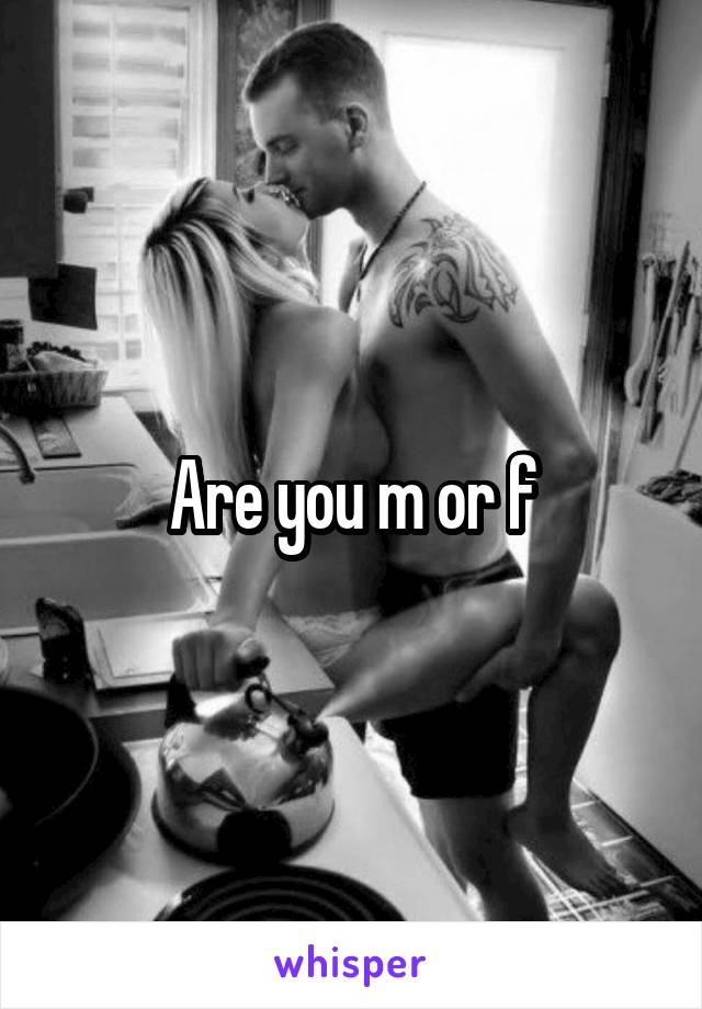 Are you m or f