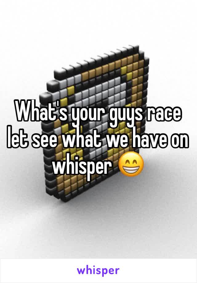 What's your guys race let see what we have on whisper 😁