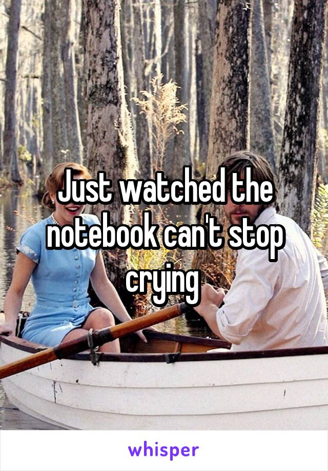 Just watched the notebook can't stop crying 