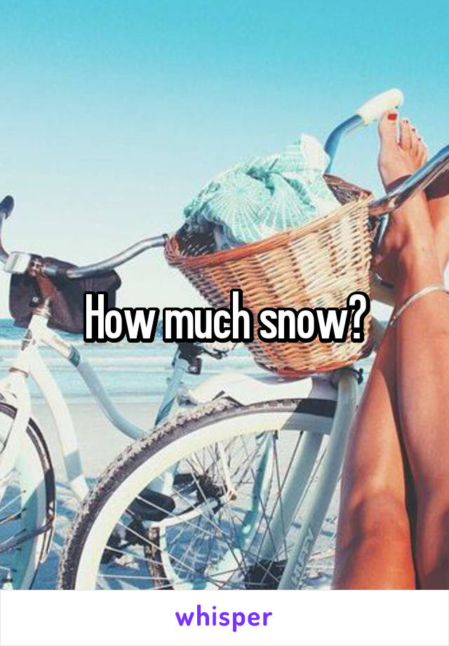 How much snow?