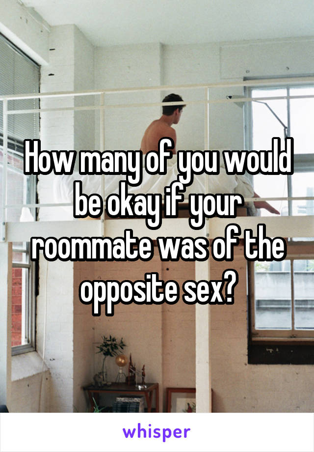 How many of you would be okay if your roommate was of the opposite sex?