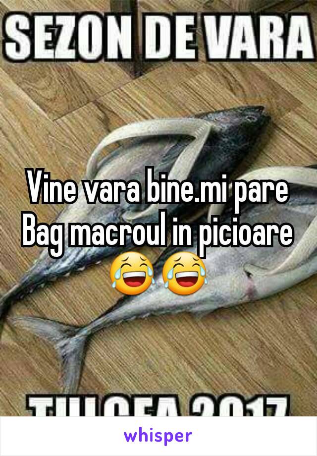 Vine vara bine.mi pare
Bag macroul in picioare😂😂