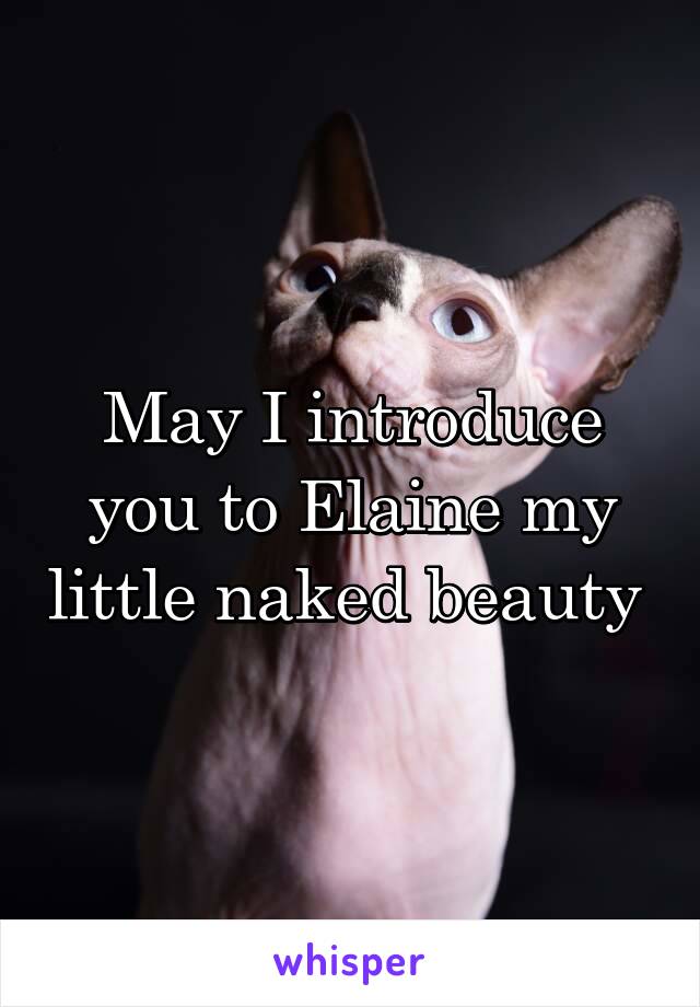 May I introduce you to Elaine my little naked beauty 