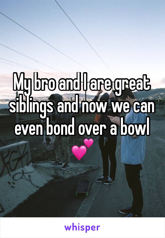 My bro and I are great siblings and now we can even bond over a bowl 💕