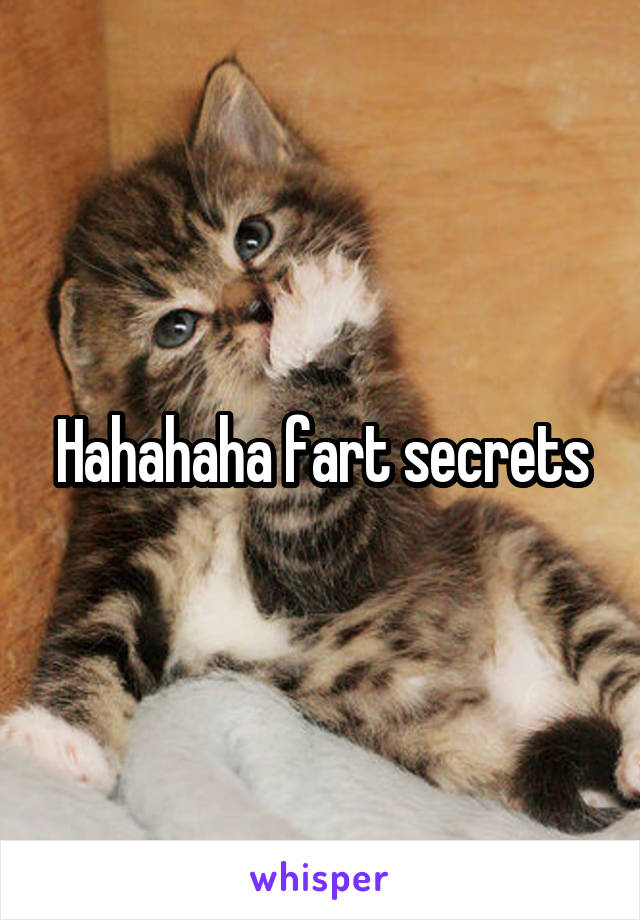 Hahahaha fart secrets