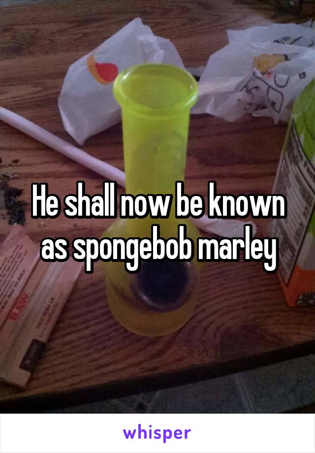 He shall now be known as spongebob marley