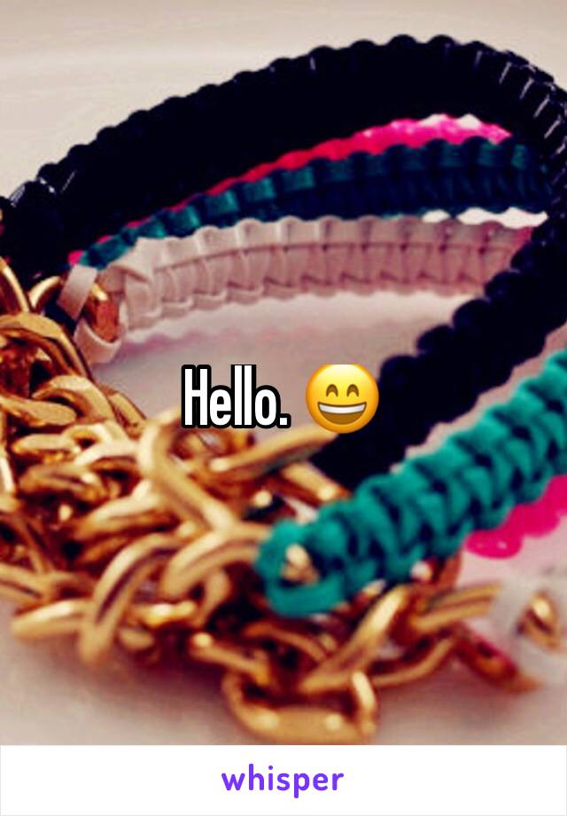 Hello. 😄