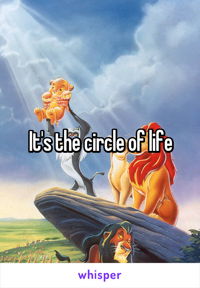 It's the circle of life