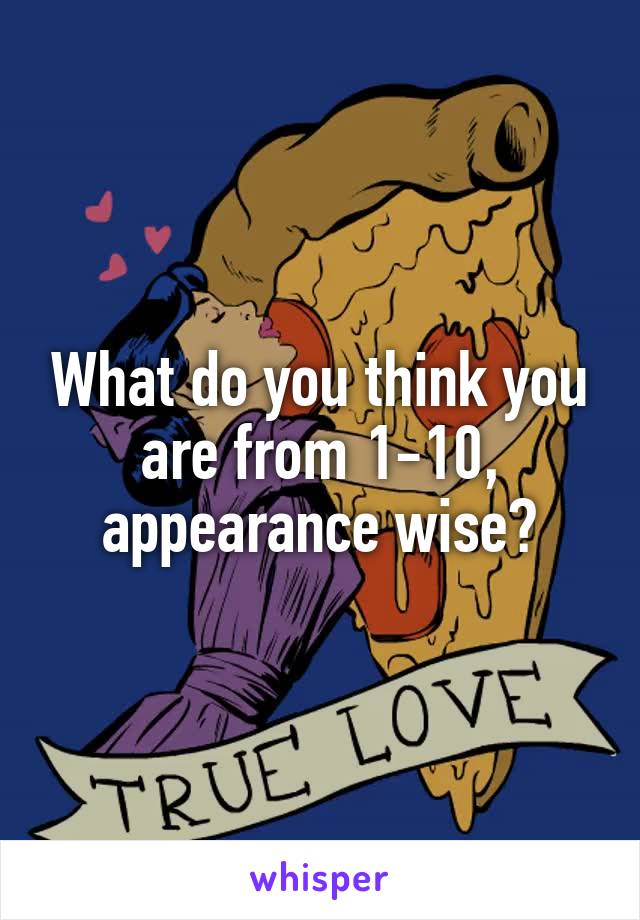 What do you think you are from 1-10, appearance wise?