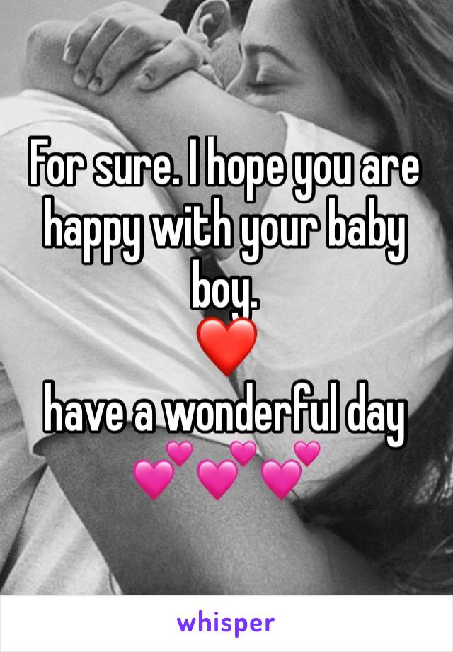 For sure. I hope you are happy with your baby boy. 
❤ 
have a wonderful day 
💕💕💕