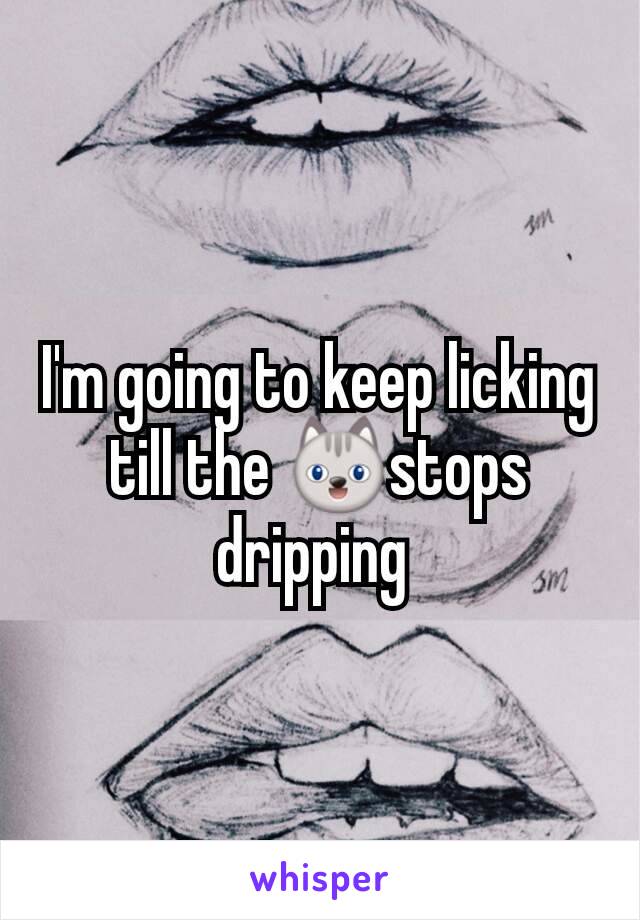 I'm going to keep licking till the 😺stops dripping 