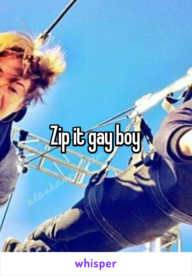 Zip it gay boy 