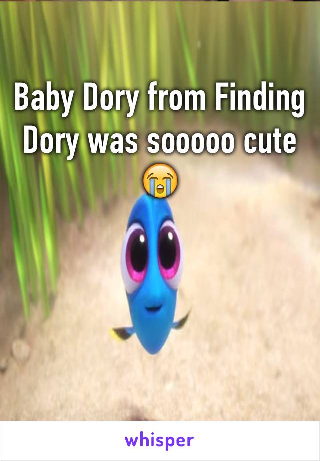 Baby Dory from Finding Dory was sooooo cute 😭