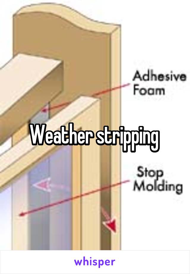 Weather stripping 