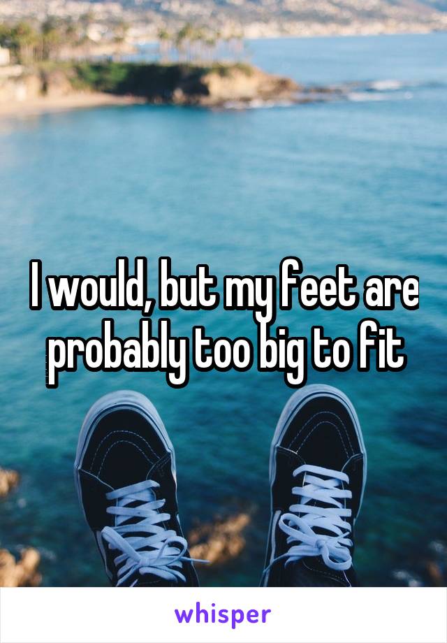 I would, but my feet are probably too big to fit