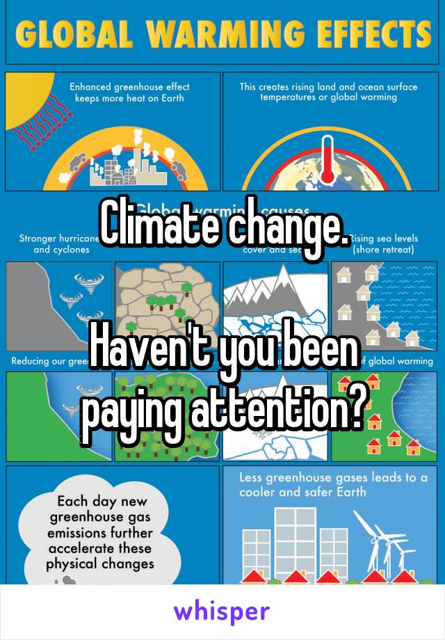 Climate change.

Haven't you been paying attention?