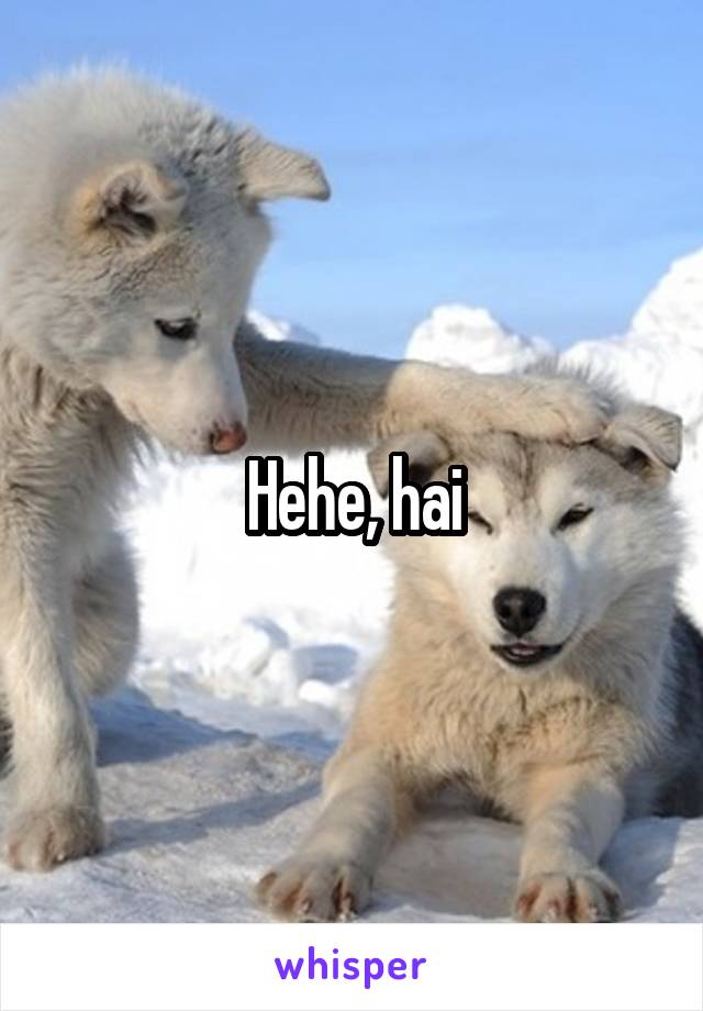 Hehe, hai