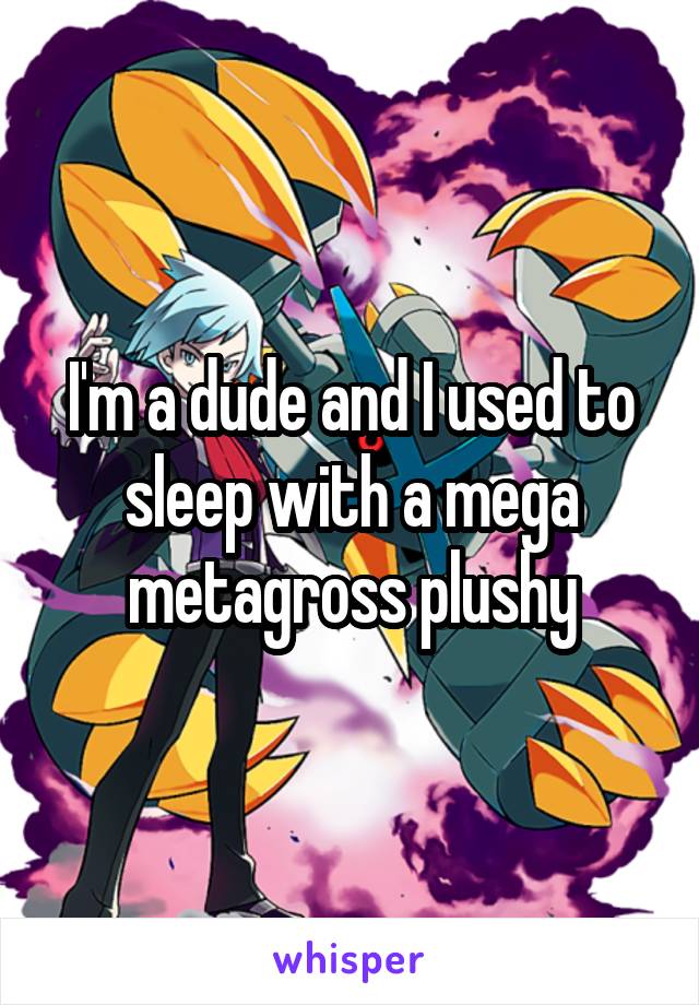 I'm a dude and I used to sleep with a mega metagross plushy