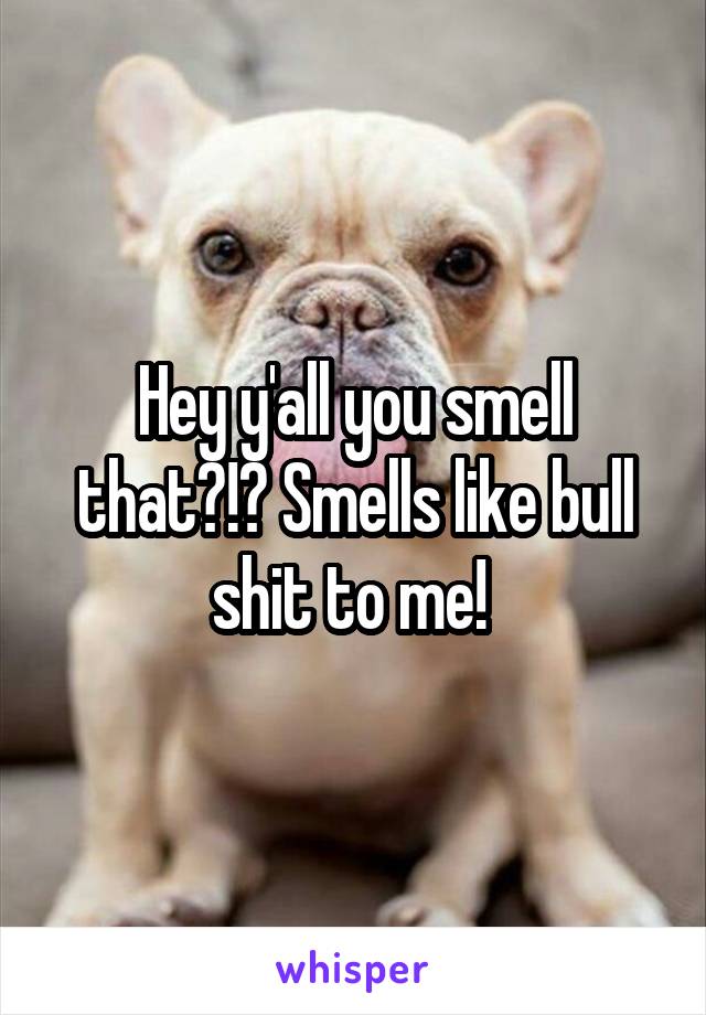 Hey y'all you smell that?!? Smells like bull shit to me! 