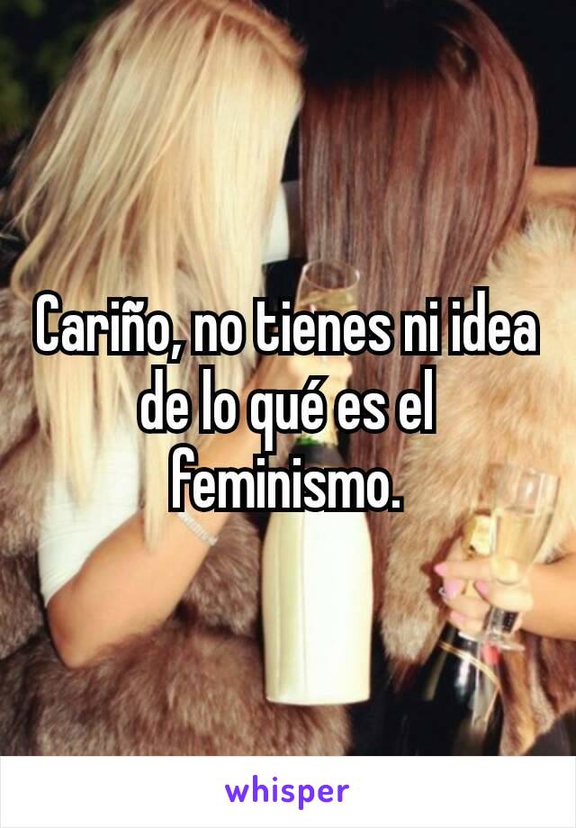 Cariño, no tienes ni idea de lo qué es el feminismo.