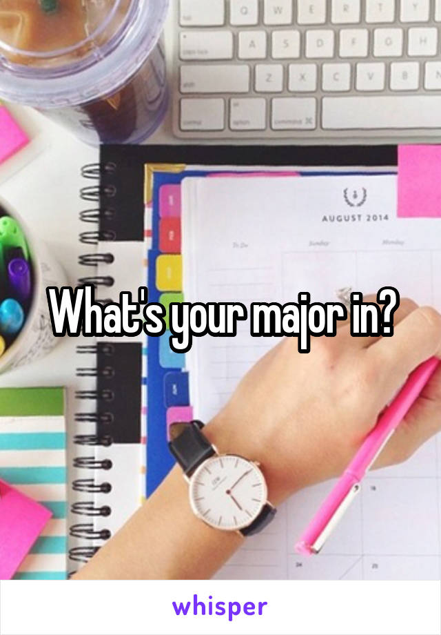 What's your major in?
