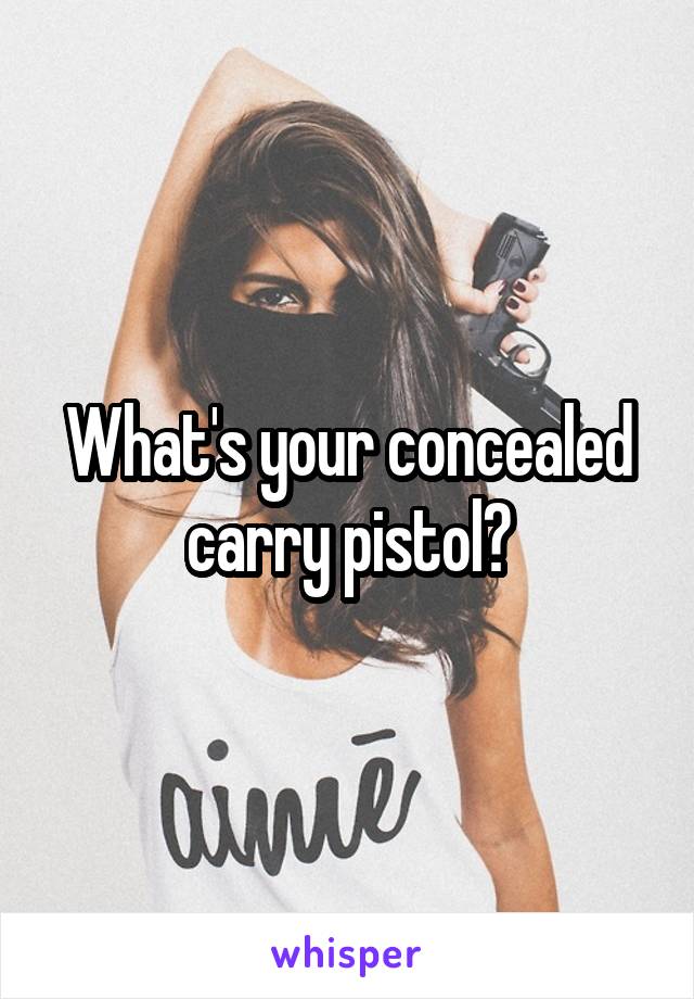 What's your concealed carry pistol?