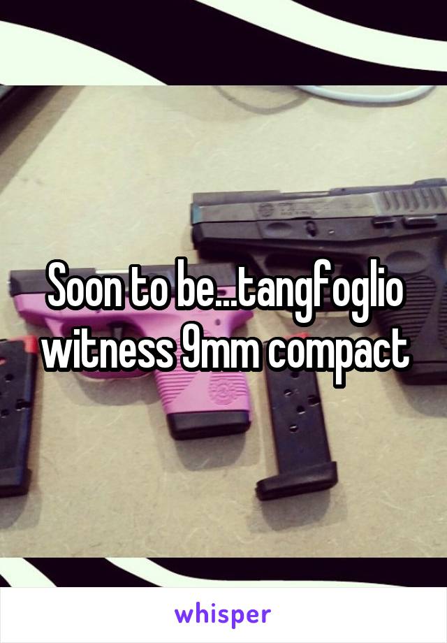 Soon to be...tangfoglio witness 9mm compact