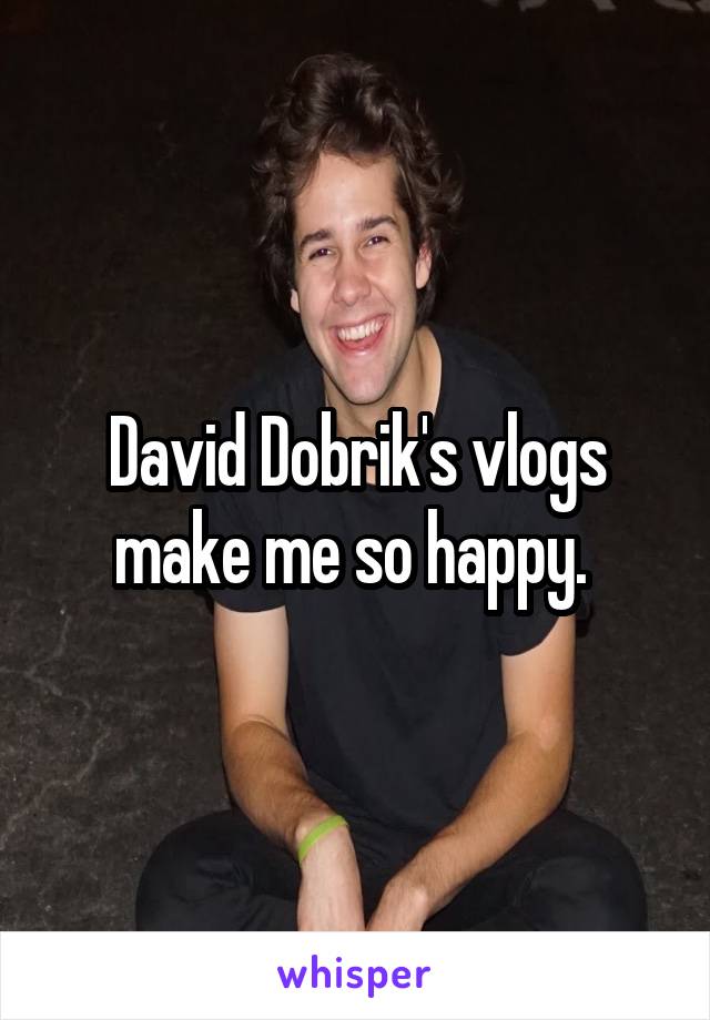 David Dobrik's vlogs make me so happy. 