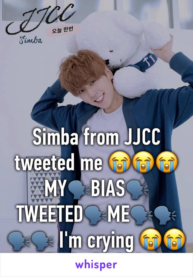 




Simba from JJCC tweeted me 😭😭😭 MY🗣BIAS🗣TWEETED🗣ME🗣🗣🗣🗣 I'm crying 😭😭😭😭😭😭❤️