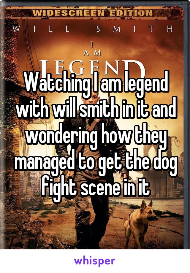 Watching I am legend with will smith in it and wondering how they managed to get the dog fight scene in it