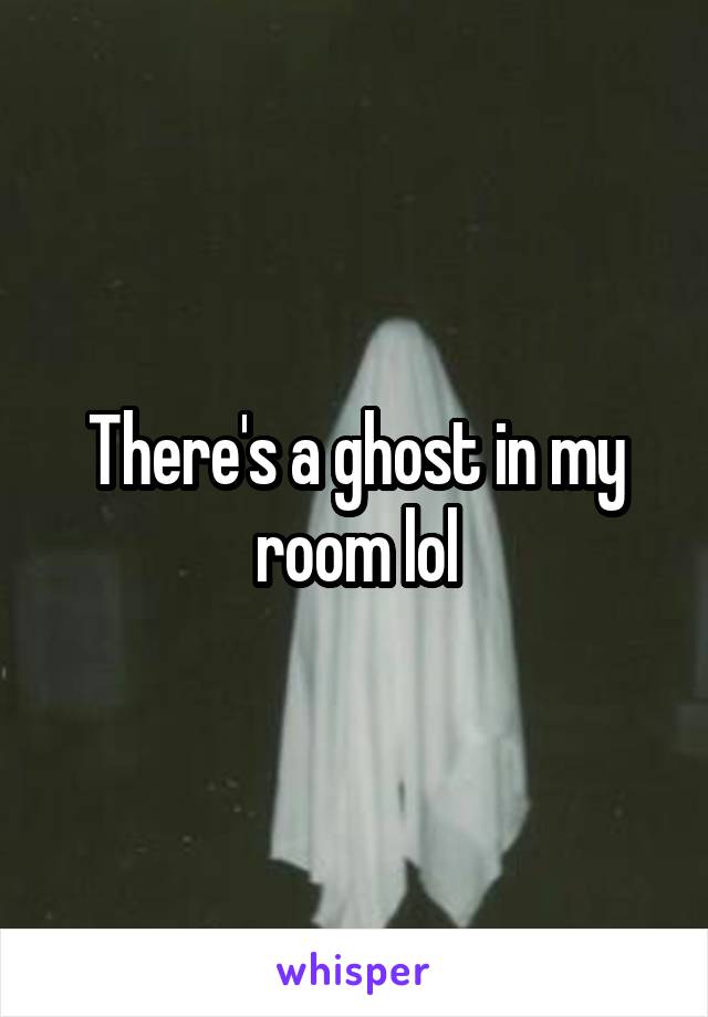 There's a ghost in my room lol