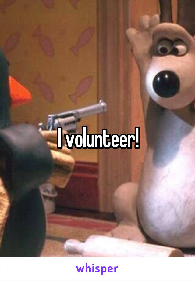 I volunteer!