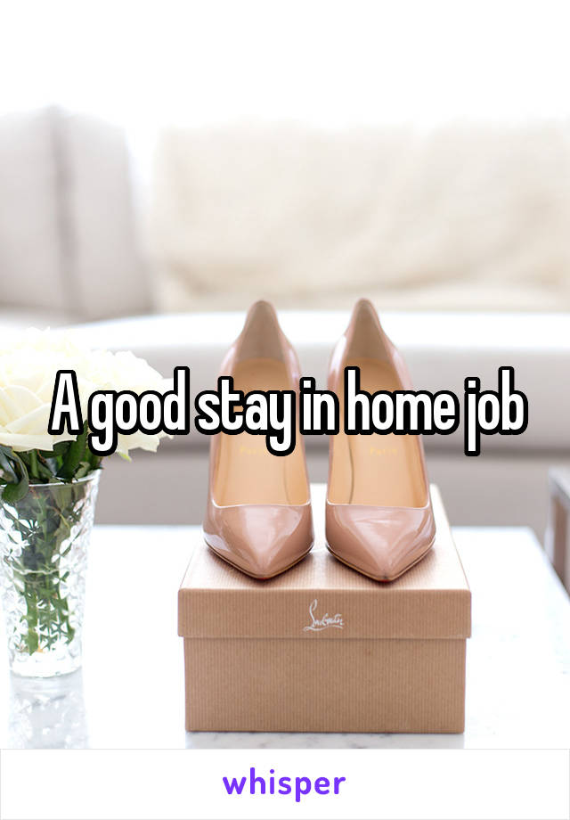 A good stay in home job