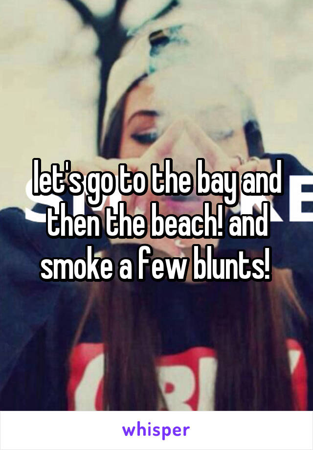 let's go to the bay and then the beach! and smoke a few blunts! 