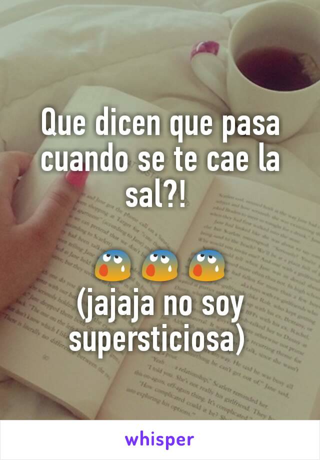 Que dicen que pasa cuando se te cae la sal?! 

😰😰😰
(jajaja no soy supersticiosa) 