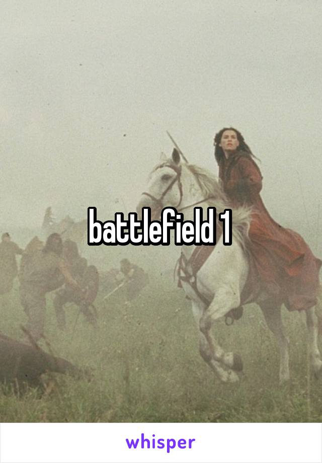 battlefield 1 