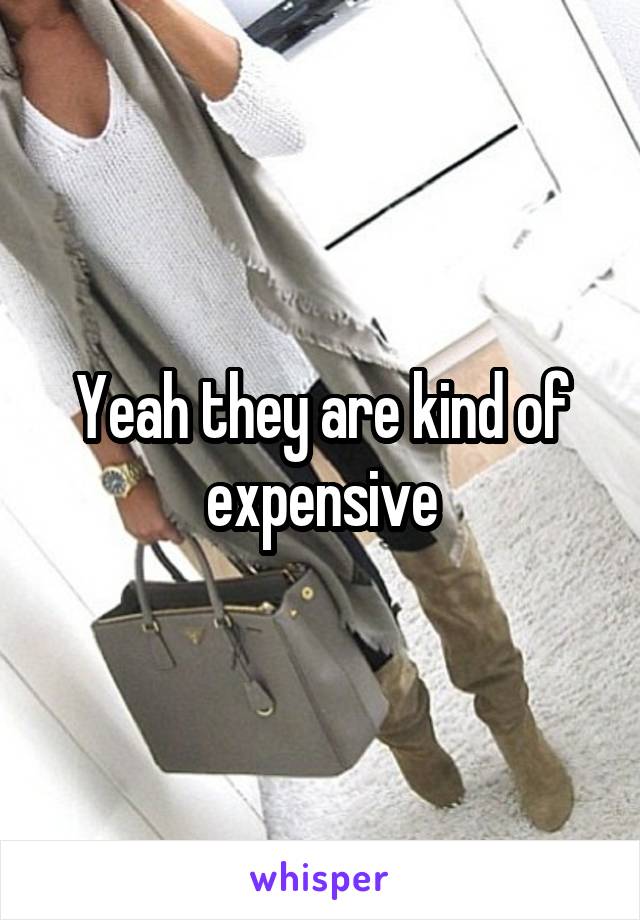 Yeah they are kind of expensive