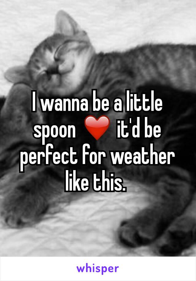 I wanna be a little spoon ❤ it'd be perfect for weather like this. 