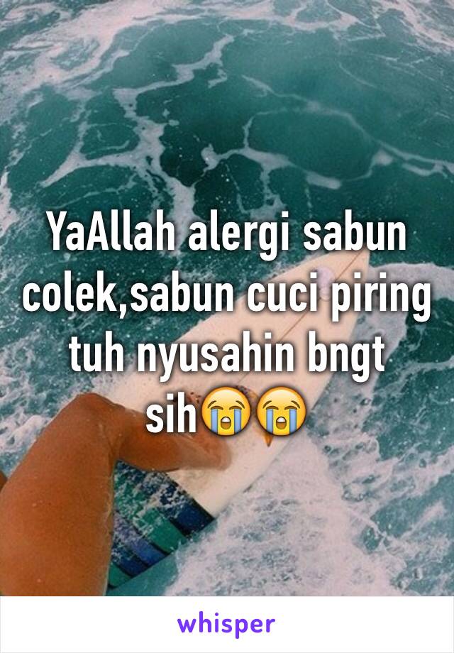 YaAllah alergi sabun colek,sabun cuci piring tuh nyusahin bngt sih😭😭