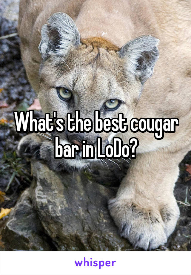 What's the best cougar bar in LoDo?