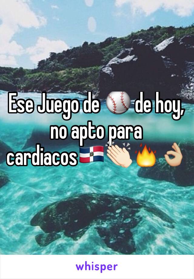 Ese Juego de ⚾️ de hoy, no apto para cardiacos🇩🇴👏🏻🔥👌🏼